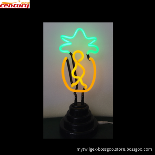 custom china factory price pineapple neon desk lamp